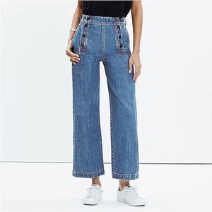 Madewell Rivet & Thread Sailor Wide-Leg Crop Jeans